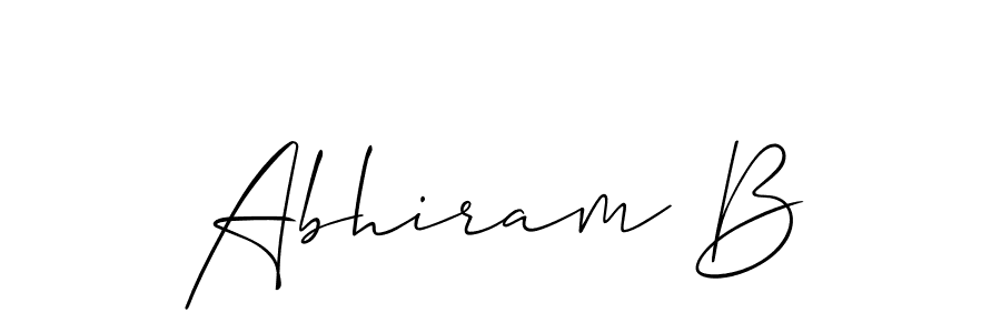 It looks lik you need a new signature style for name Abhiram B. Design unique handwritten (Allison_Script) signature with our free signature maker in just a few clicks. Abhiram B signature style 2 images and pictures png