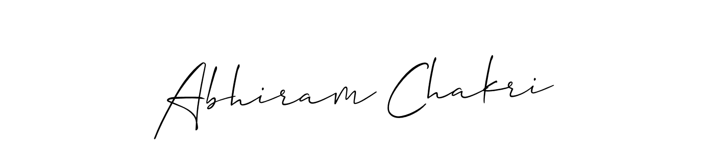 How to make Abhiram Chakri signature? Allison_Script is a professional autograph style. Create handwritten signature for Abhiram Chakri name. Abhiram Chakri signature style 2 images and pictures png