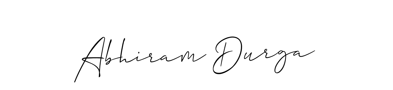 Design your own signature with our free online signature maker. With this signature software, you can create a handwritten (Allison_Script) signature for name Abhiram Durga. Abhiram Durga signature style 2 images and pictures png