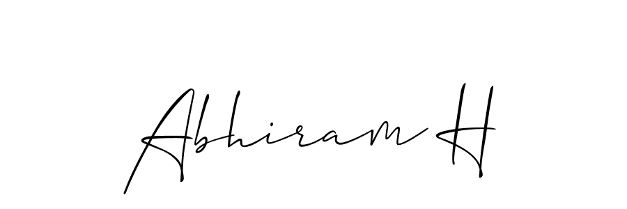 How to make Abhiram H name signature. Use Allison_Script style for creating short signs online. This is the latest handwritten sign. Abhiram H signature style 2 images and pictures png