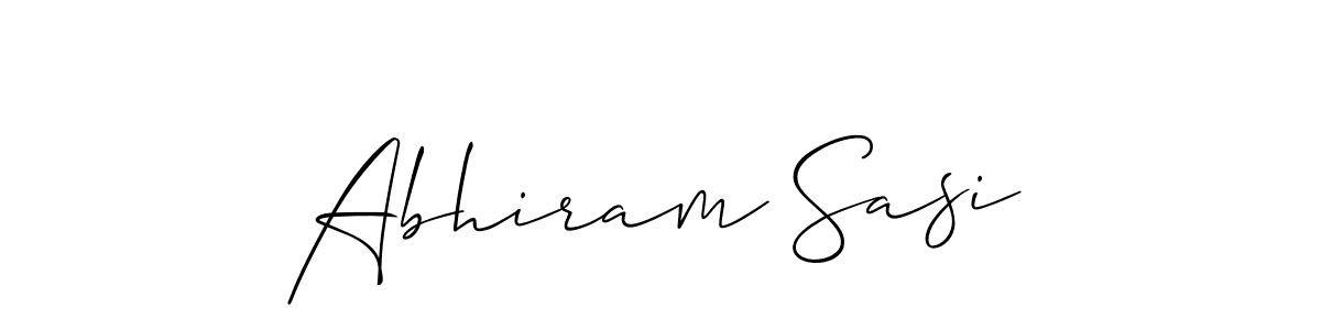 Create a beautiful signature design for name Abhiram Sasi. With this signature (Allison_Script) fonts, you can make a handwritten signature for free. Abhiram Sasi signature style 2 images and pictures png