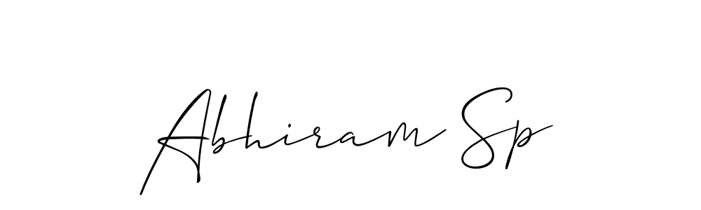 The best way (Allison_Script) to make a short signature is to pick only two or three words in your name. The name Abhiram Sp include a total of six letters. For converting this name. Abhiram Sp signature style 2 images and pictures png