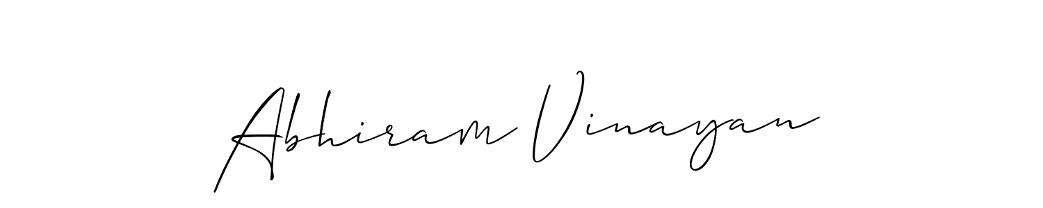 Also we have Abhiram Vinayan name is the best signature style. Create professional handwritten signature collection using Allison_Script autograph style. Abhiram Vinayan signature style 2 images and pictures png