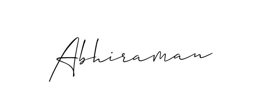 How to make Abhiraman name signature. Use Allison_Script style for creating short signs online. This is the latest handwritten sign. Abhiraman signature style 2 images and pictures png