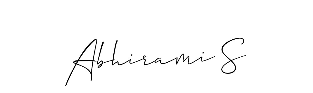 How to make Abhirami S signature? Allison_Script is a professional autograph style. Create handwritten signature for Abhirami S name. Abhirami S signature style 2 images and pictures png