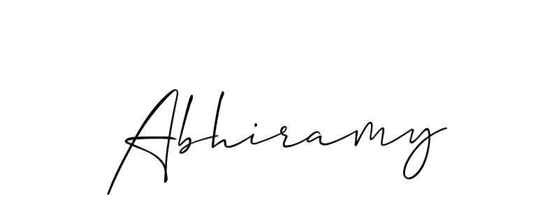 Allison_Script is a professional signature style that is perfect for those who want to add a touch of class to their signature. It is also a great choice for those who want to make their signature more unique. Get Abhiramy name to fancy signature for free. Abhiramy signature style 2 images and pictures png