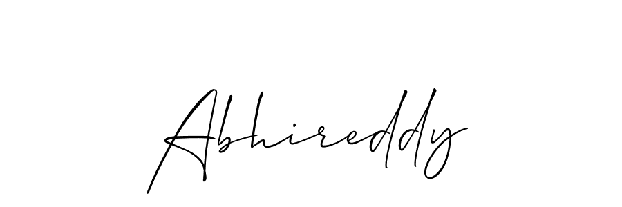 Use a signature maker to create a handwritten signature online. With this signature software, you can design (Allison_Script) your own signature for name Abhireddy. Abhireddy signature style 2 images and pictures png