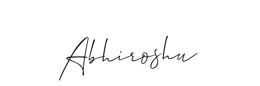Abhiroshu stylish signature style. Best Handwritten Sign (Allison_Script) for my name. Handwritten Signature Collection Ideas for my name Abhiroshu. Abhiroshu signature style 2 images and pictures png