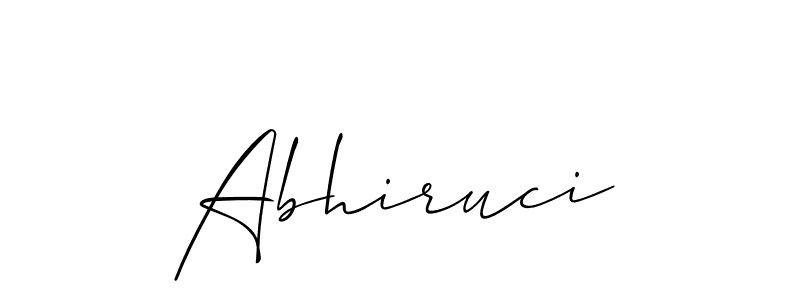 You should practise on your own different ways (Allison_Script) to write your name (Abhiruci) in signature. don't let someone else do it for you. Abhiruci signature style 2 images and pictures png