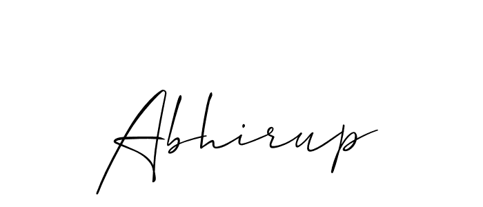 Use a signature maker to create a handwritten signature online. With this signature software, you can design (Allison_Script) your own signature for name Abhirup. Abhirup signature style 2 images and pictures png