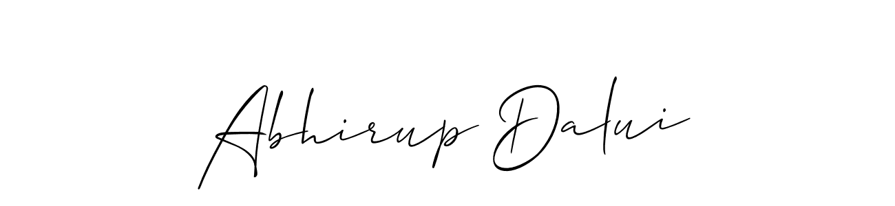 It looks lik you need a new signature style for name Abhirup Dalui. Design unique handwritten (Allison_Script) signature with our free signature maker in just a few clicks. Abhirup Dalui signature style 2 images and pictures png