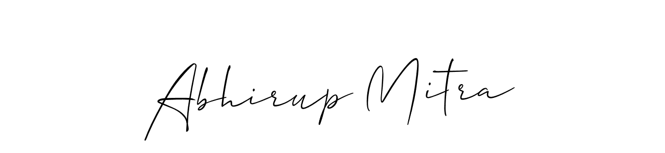 The best way (Allison_Script) to make a short signature is to pick only two or three words in your name. The name Abhirup Mitra include a total of six letters. For converting this name. Abhirup Mitra signature style 2 images and pictures png