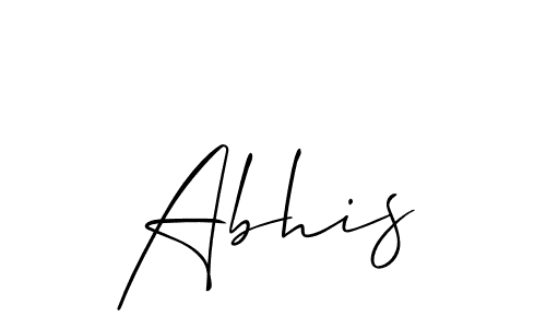 The best way (Allison_Script) to make a short signature is to pick only two or three words in your name. The name Abhis include a total of six letters. For converting this name. Abhis signature style 2 images and pictures png