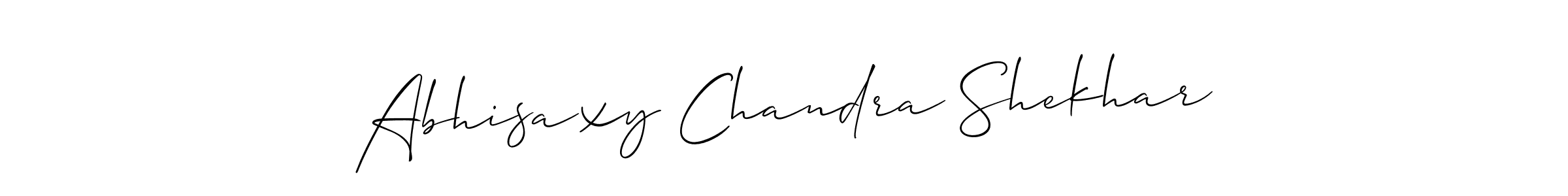 Use a signature maker to create a handwritten signature online. With this signature software, you can design (Allison_Script) your own signature for name Abhisaxy Chandra Shekhar. Abhisaxy Chandra Shekhar signature style 2 images and pictures png