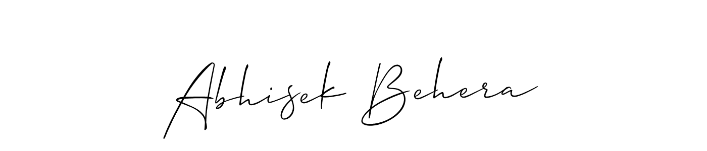 The best way (Allison_Script) to make a short signature is to pick only two or three words in your name. The name Abhisek Behera include a total of six letters. For converting this name. Abhisek Behera signature style 2 images and pictures png