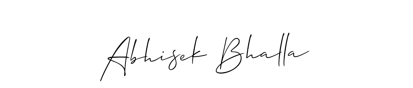 Create a beautiful signature design for name Abhisek Bhalla. With this signature (Allison_Script) fonts, you can make a handwritten signature for free. Abhisek Bhalla signature style 2 images and pictures png