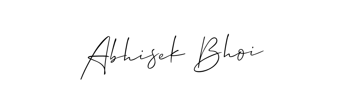 if you are searching for the best signature style for your name Abhisek Bhoi. so please give up your signature search. here we have designed multiple signature styles  using Allison_Script. Abhisek Bhoi signature style 2 images and pictures png