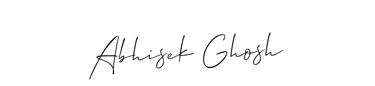 Make a beautiful signature design for name Abhisek Ghosh. With this signature (Allison_Script) style, you can create a handwritten signature for free. Abhisek Ghosh signature style 2 images and pictures png