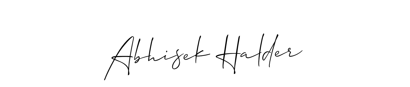 Create a beautiful signature design for name Abhisek Halder. With this signature (Allison_Script) fonts, you can make a handwritten signature for free. Abhisek Halder signature style 2 images and pictures png