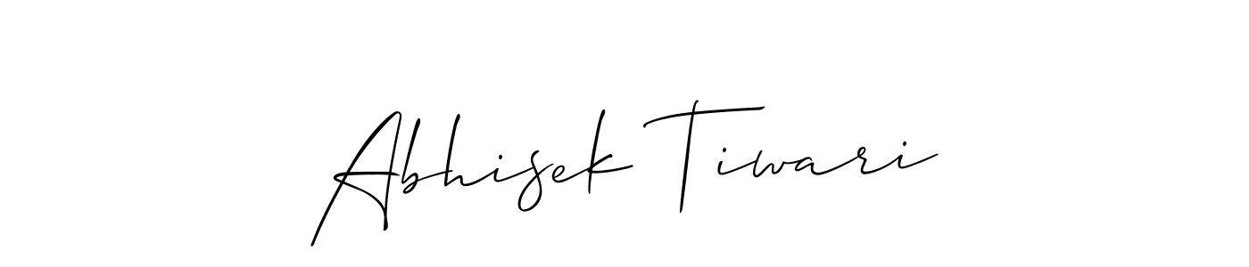 Allison_Script is a professional signature style that is perfect for those who want to add a touch of class to their signature. It is also a great choice for those who want to make their signature more unique. Get Abhisek Tiwari name to fancy signature for free. Abhisek Tiwari signature style 2 images and pictures png