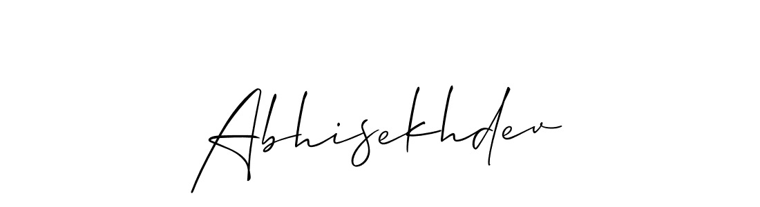 How to make Abhisekhdev signature? Allison_Script is a professional autograph style. Create handwritten signature for Abhisekhdev name. Abhisekhdev signature style 2 images and pictures png