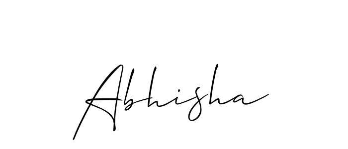 Also we have Abhisha name is the best signature style. Create professional handwritten signature collection using Allison_Script autograph style. Abhisha signature style 2 images and pictures png