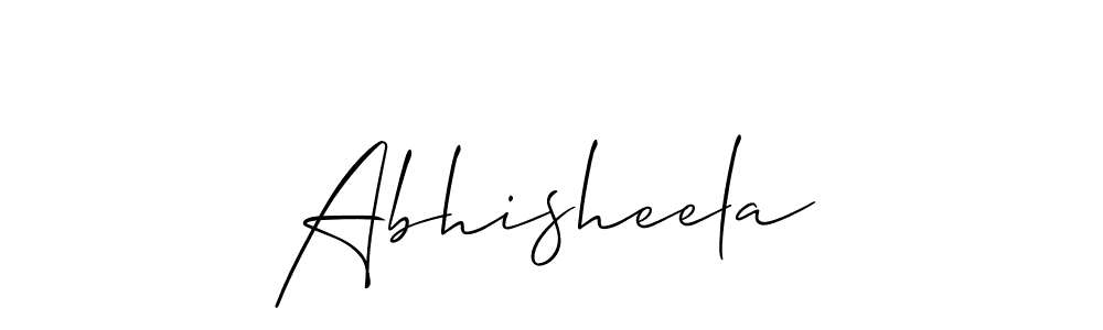 if you are searching for the best signature style for your name Abhisheela. so please give up your signature search. here we have designed multiple signature styles  using Allison_Script. Abhisheela signature style 2 images and pictures png