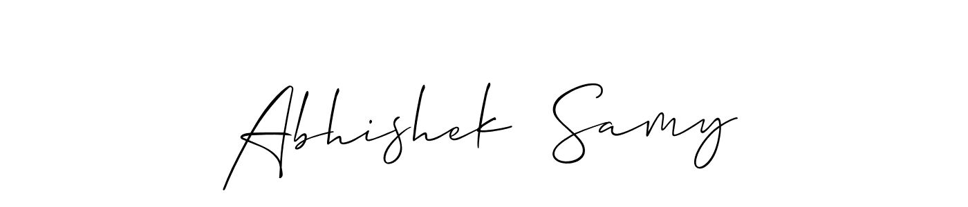 Abhishek  Samy stylish signature style. Best Handwritten Sign (Allison_Script) for my name. Handwritten Signature Collection Ideas for my name Abhishek  Samy. Abhishek  Samy signature style 2 images and pictures png