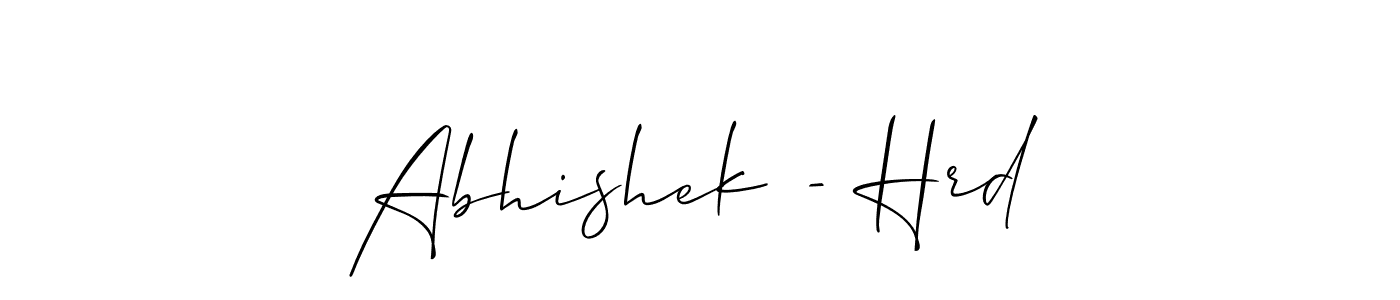 Design your own signature with our free online signature maker. With this signature software, you can create a handwritten (Allison_Script) signature for name Abhishek - Hrd. Abhishek - Hrd signature style 2 images and pictures png