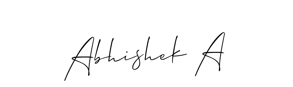 Abhishek A stylish signature style. Best Handwritten Sign (Allison_Script) for my name. Handwritten Signature Collection Ideas for my name Abhishek A. Abhishek A signature style 2 images and pictures png