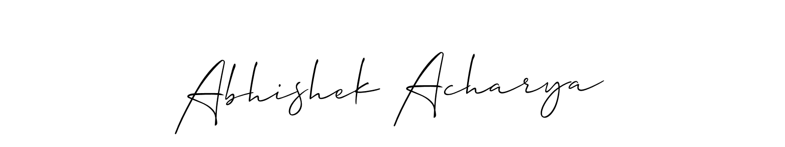 Create a beautiful signature design for name Abhishek Acharya. With this signature (Allison_Script) fonts, you can make a handwritten signature for free. Abhishek Acharya signature style 2 images and pictures png