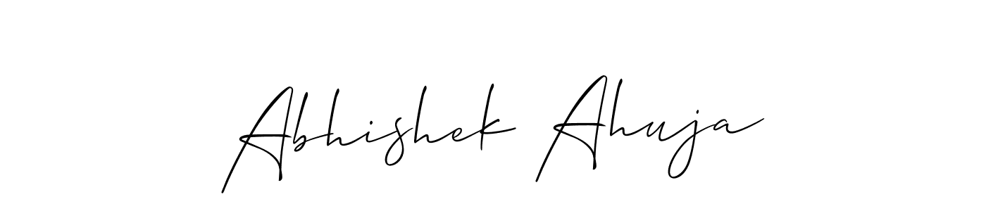 This is the best signature style for the Abhishek Ahuja name. Also you like these signature font (Allison_Script). Mix name signature. Abhishek Ahuja signature style 2 images and pictures png