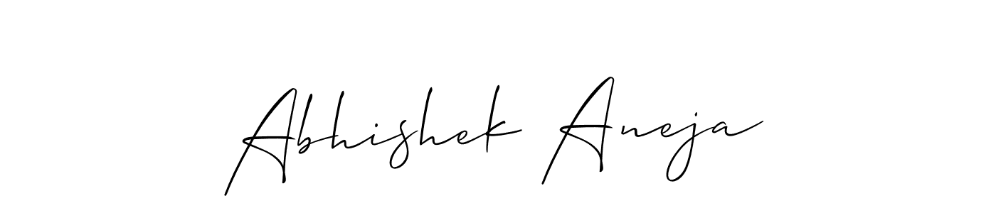 How to Draw Abhishek Aneja signature style? Allison_Script is a latest design signature styles for name Abhishek Aneja. Abhishek Aneja signature style 2 images and pictures png