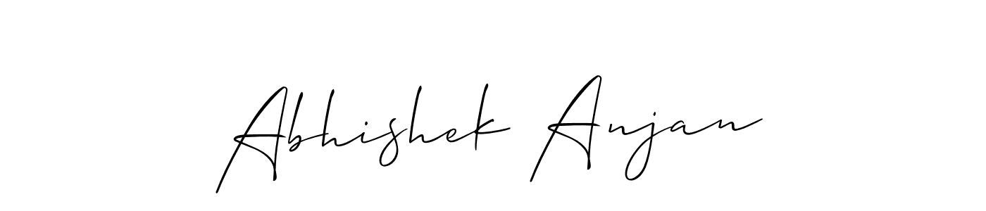 Make a short Abhishek Anjan signature style. Manage your documents anywhere anytime using Allison_Script. Create and add eSignatures, submit forms, share and send files easily. Abhishek Anjan signature style 2 images and pictures png