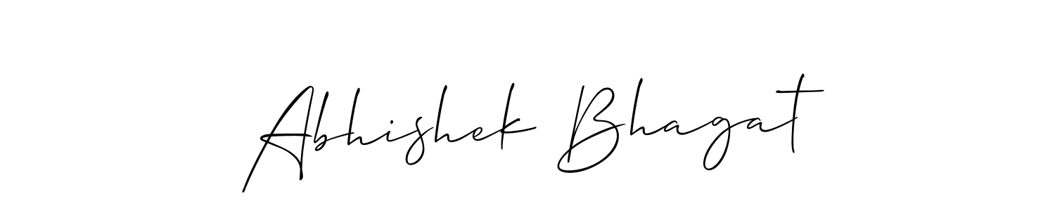 Use a signature maker to create a handwritten signature online. With this signature software, you can design (Allison_Script) your own signature for name Abhishek Bhagat. Abhishek Bhagat signature style 2 images and pictures png
