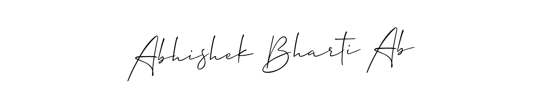 Make a short Abhishek Bharti Ab signature style. Manage your documents anywhere anytime using Allison_Script. Create and add eSignatures, submit forms, share and send files easily. Abhishek Bharti Ab signature style 2 images and pictures png