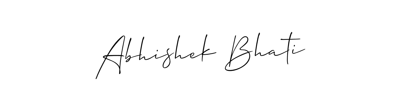 How to make Abhishek Bhati signature? Allison_Script is a professional autograph style. Create handwritten signature for Abhishek Bhati name. Abhishek Bhati signature style 2 images and pictures png