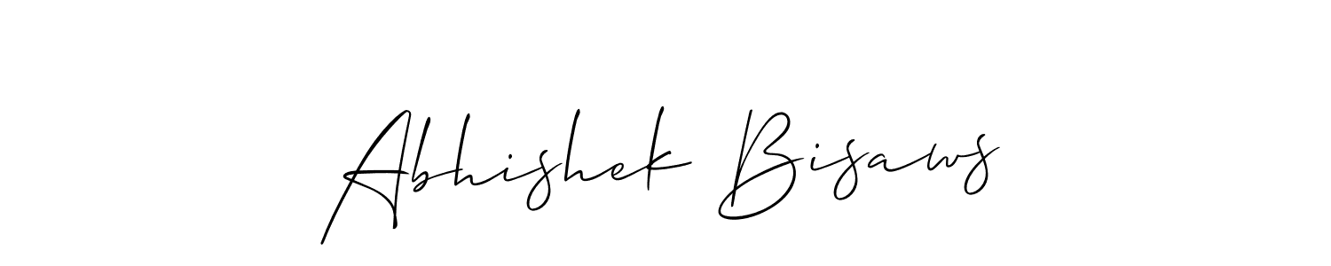 How to make Abhishek Bisaws signature? Allison_Script is a professional autograph style. Create handwritten signature for Abhishek Bisaws name. Abhishek Bisaws signature style 2 images and pictures png