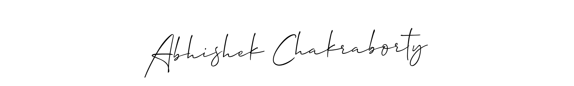 if you are searching for the best signature style for your name Abhishek Chakraborty. so please give up your signature search. here we have designed multiple signature styles  using Allison_Script. Abhishek Chakraborty signature style 2 images and pictures png