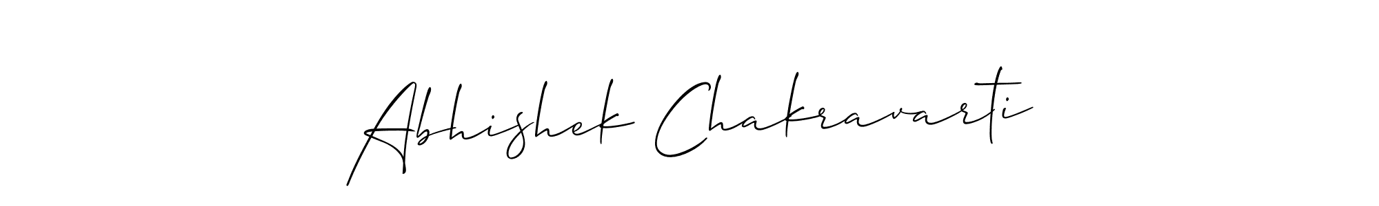 How to make Abhishek Chakravarti name signature. Use Allison_Script style for creating short signs online. This is the latest handwritten sign. Abhishek Chakravarti signature style 2 images and pictures png