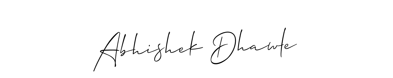 Make a short Abhishek Dhawle signature style. Manage your documents anywhere anytime using Allison_Script. Create and add eSignatures, submit forms, share and send files easily. Abhishek Dhawle signature style 2 images and pictures png