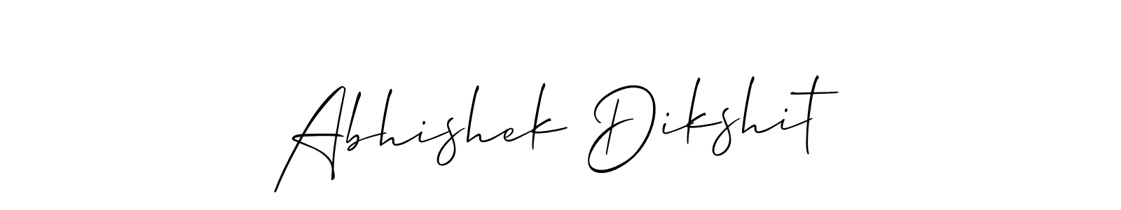 Also we have Abhishek Dikshit name is the best signature style. Create professional handwritten signature collection using Allison_Script autograph style. Abhishek Dikshit signature style 2 images and pictures png