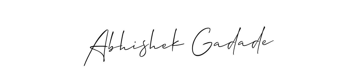 Create a beautiful signature design for name Abhishek Gadade. With this signature (Allison_Script) fonts, you can make a handwritten signature for free. Abhishek Gadade signature style 2 images and pictures png