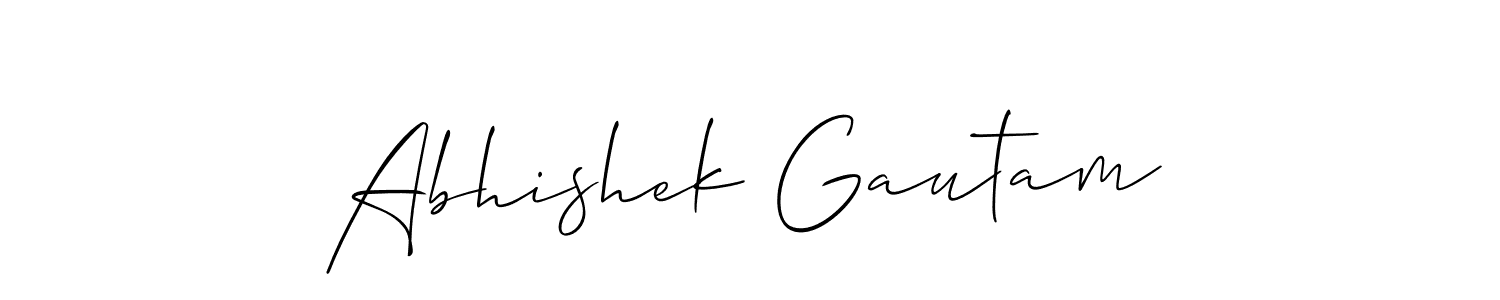 Use a signature maker to create a handwritten signature online. With this signature software, you can design (Allison_Script) your own signature for name Abhishek Gautam. Abhishek Gautam signature style 2 images and pictures png