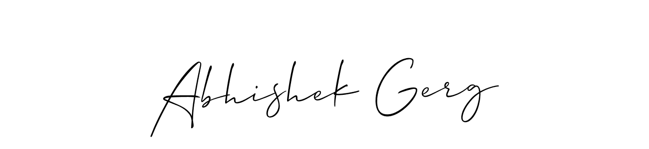 How to make Abhishek Gerg name signature. Use Allison_Script style for creating short signs online. This is the latest handwritten sign. Abhishek Gerg signature style 2 images and pictures png