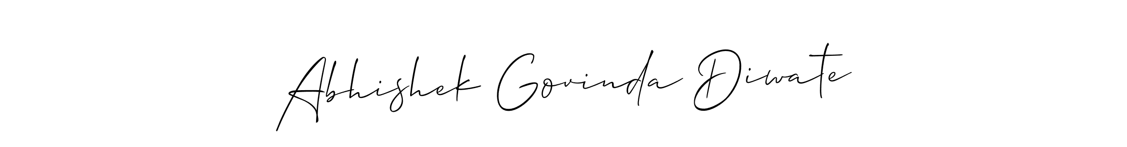How to make Abhishek Govinda Diwate name signature. Use Allison_Script style for creating short signs online. This is the latest handwritten sign. Abhishek Govinda Diwate signature style 2 images and pictures png