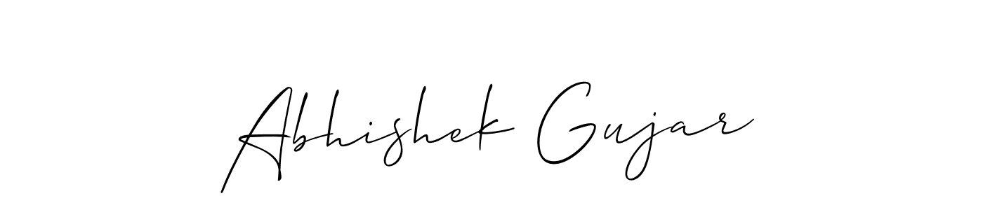 Create a beautiful signature design for name Abhishek Gujar. With this signature (Allison_Script) fonts, you can make a handwritten signature for free. Abhishek Gujar signature style 2 images and pictures png