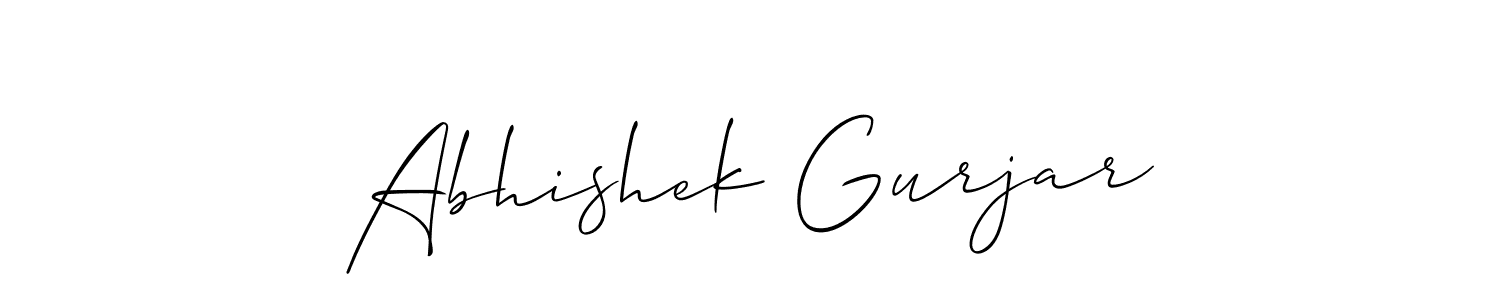if you are searching for the best signature style for your name Abhishek Gurjar. so please give up your signature search. here we have designed multiple signature styles  using Allison_Script. Abhishek Gurjar signature style 2 images and pictures png