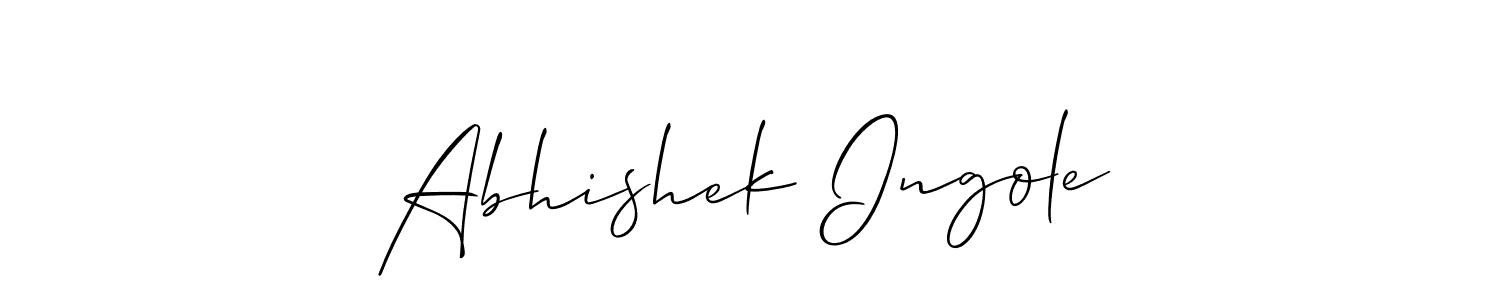 The best way (Allison_Script) to make a short signature is to pick only two or three words in your name. The name Abhishek Ingole include a total of six letters. For converting this name. Abhishek Ingole signature style 2 images and pictures png