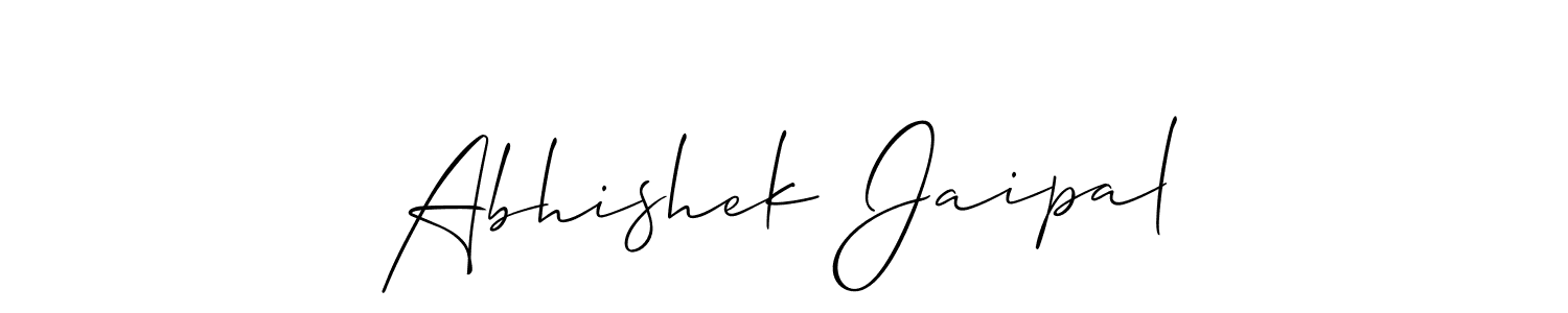 if you are searching for the best signature style for your name Abhishek Jaipal. so please give up your signature search. here we have designed multiple signature styles  using Allison_Script. Abhishek Jaipal signature style 2 images and pictures png